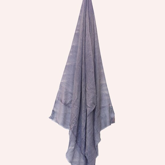 Crystal Embedded Pastel Colour Woolen Silk Scarves - Picture 10 of 16